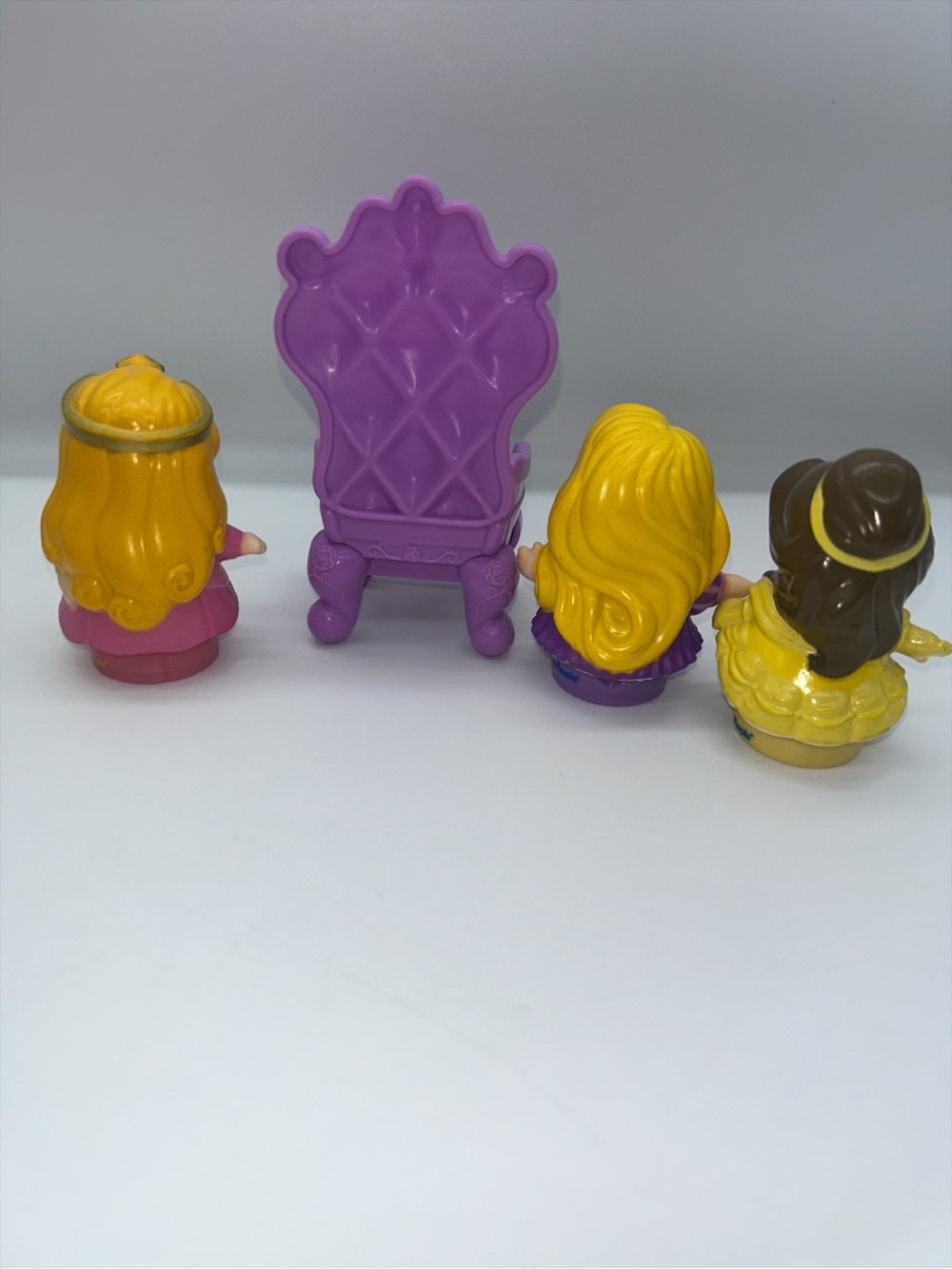 Fisher Price Little People Disney Princess Lot Belle Aurora Rapunzel Throne 2012 - Picture 8 of 10